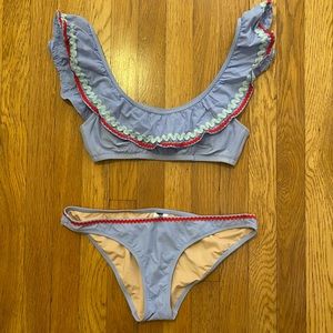 J Crew Rick Rack bikini set
